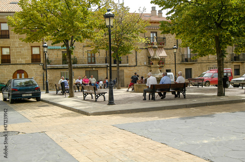 Vista de la localidad El Villar en la Rioja Alavesa, Alava, País Vasco