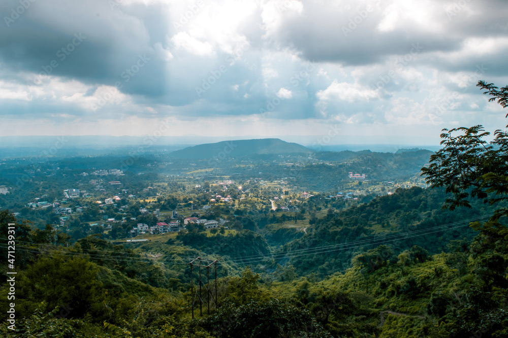Fototapeta premium Town in mountains