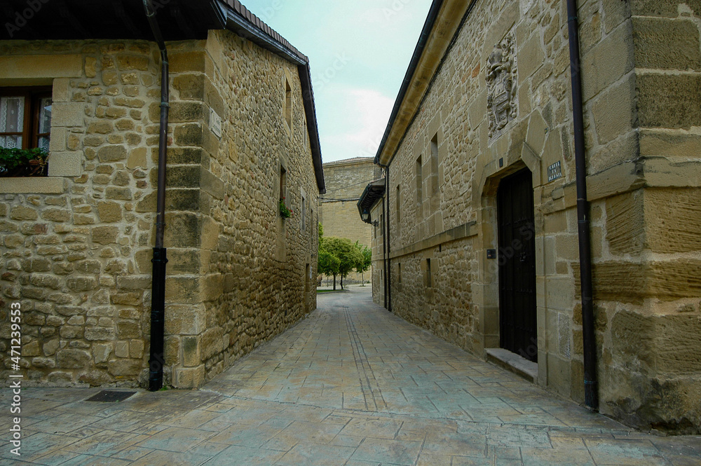 Vista de la localidad Samaniego en la Rioja Alavesa, Alava, País Vasco