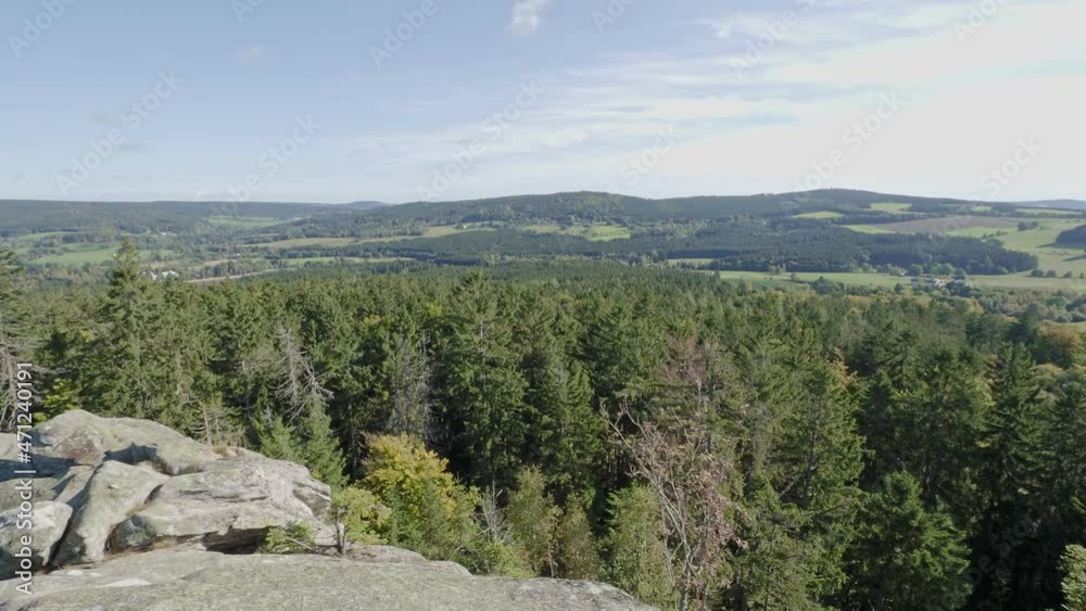 A lookout point for forests and meadows,region Vysocina, Blatiny, Czech republic A lookout point for forests and meadows,region Vysocina, Blatiny, Czech republic
