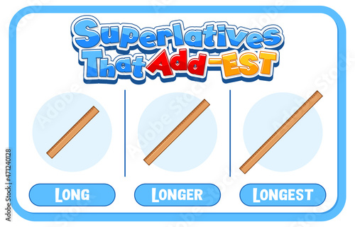Comparative and Superlative Adjectives for word long
