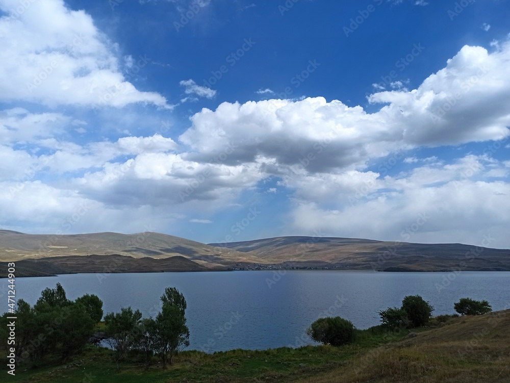 clouds over the lake