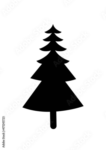 Christmas Tree, New Year tree vector icon 