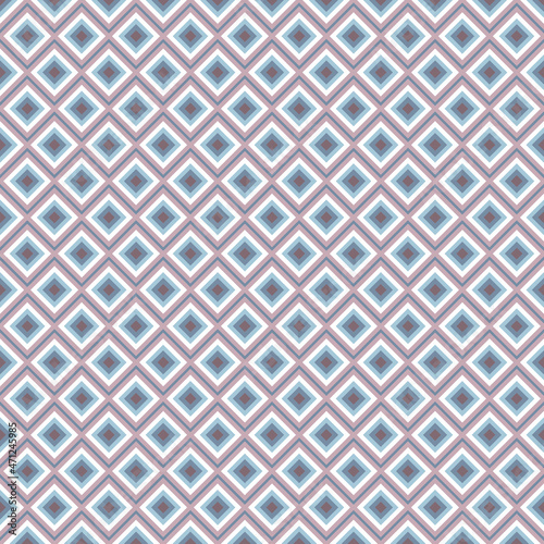 Geometric minimalistic seamless vector pattern. Multicolored flat scandinavian background. Colored patchwork square tiles
