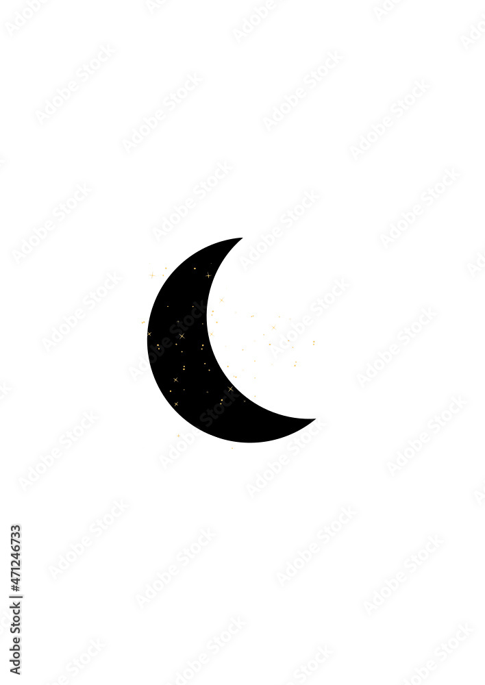 Obraz premium Moon and Stars vector icon