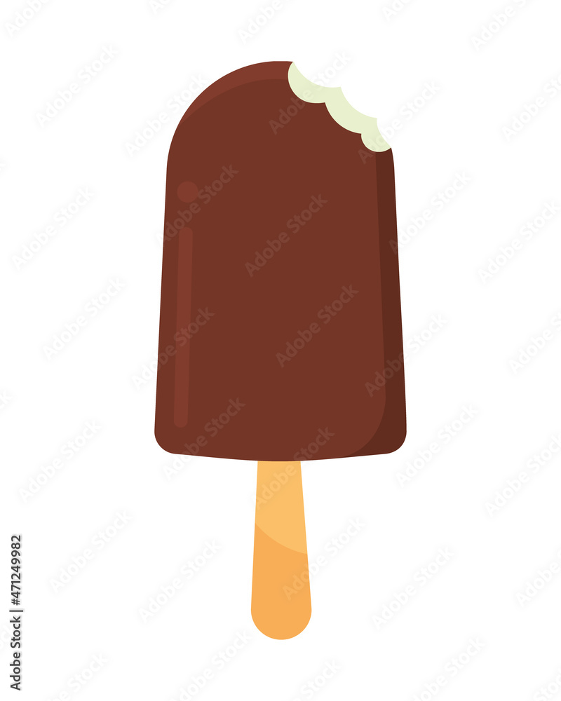 bitten ice cream on stick bitten ice cream on stick