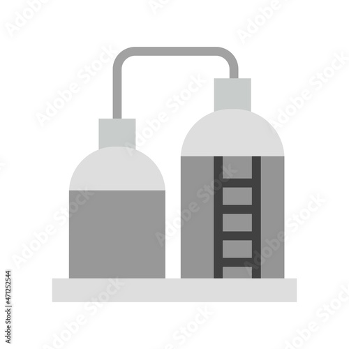 Tank Flat Grey Scaler Vector Icon Design
