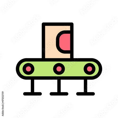 Conveyor belt Line Filled Vector Icon Design