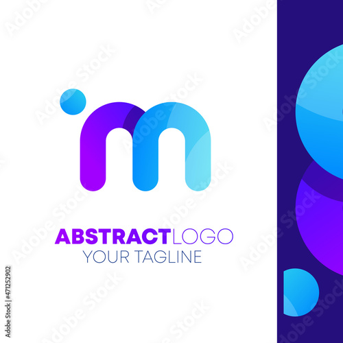 Letter M Modern Gradient Logo Design