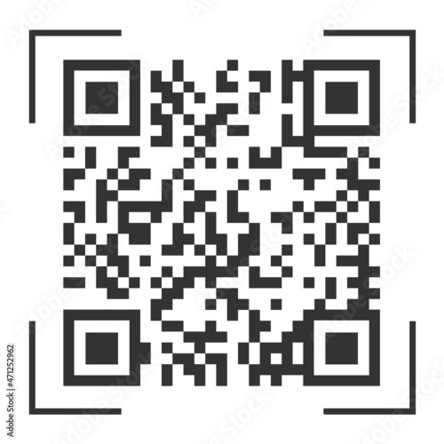 QR code. Barcode. Code. Bar code. Vector Illustration.