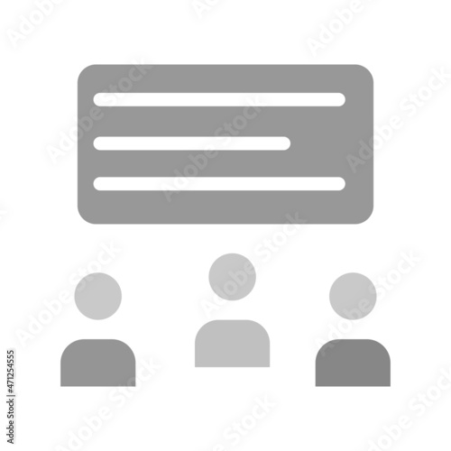 Class Flat Gray Scal Vector Icon Design photo