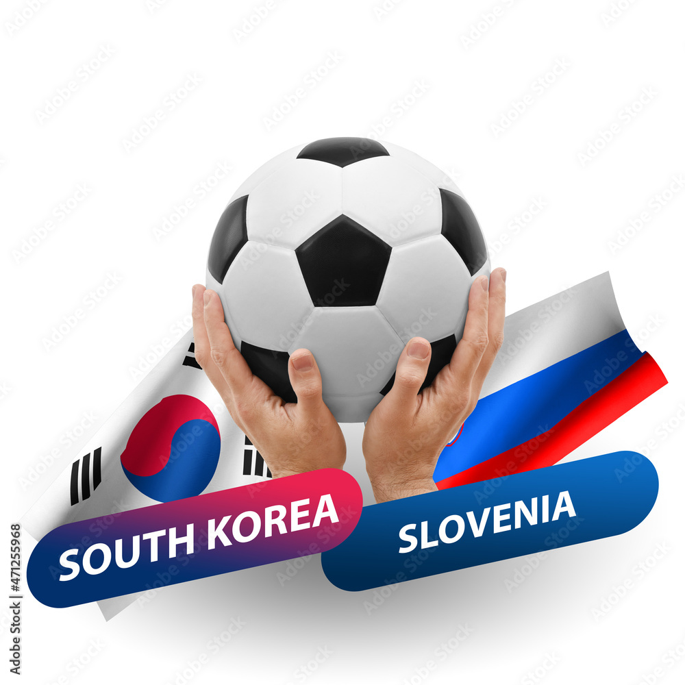 Soccer football competition match, national teams south korea vs slovenia Soccer football competition match, national teams south korea vs slovenia