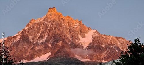 French Alps at sunset, Chamonix, France