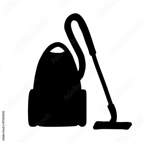 Vector illustration of vacuum cleaner isolated on white background