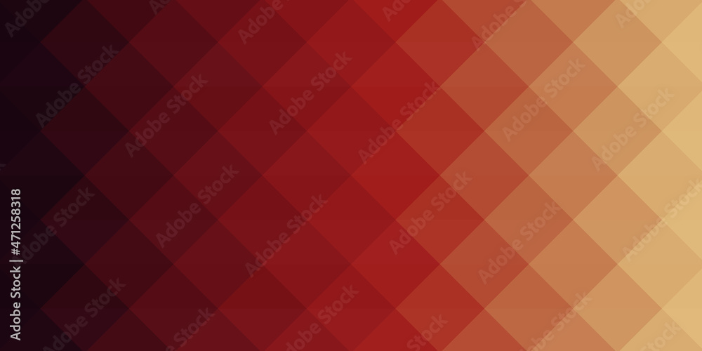 Fototapeta premium Abstract burgundy low-polygons generative background, illustration. Triangular pixelation.