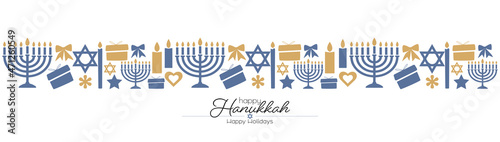Happy Hanukkah banner.