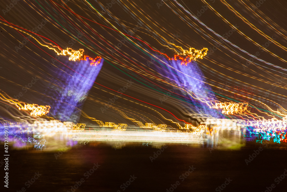Photo of drawbridges in St. Petersburg, taken at a long exposure. Frizlight