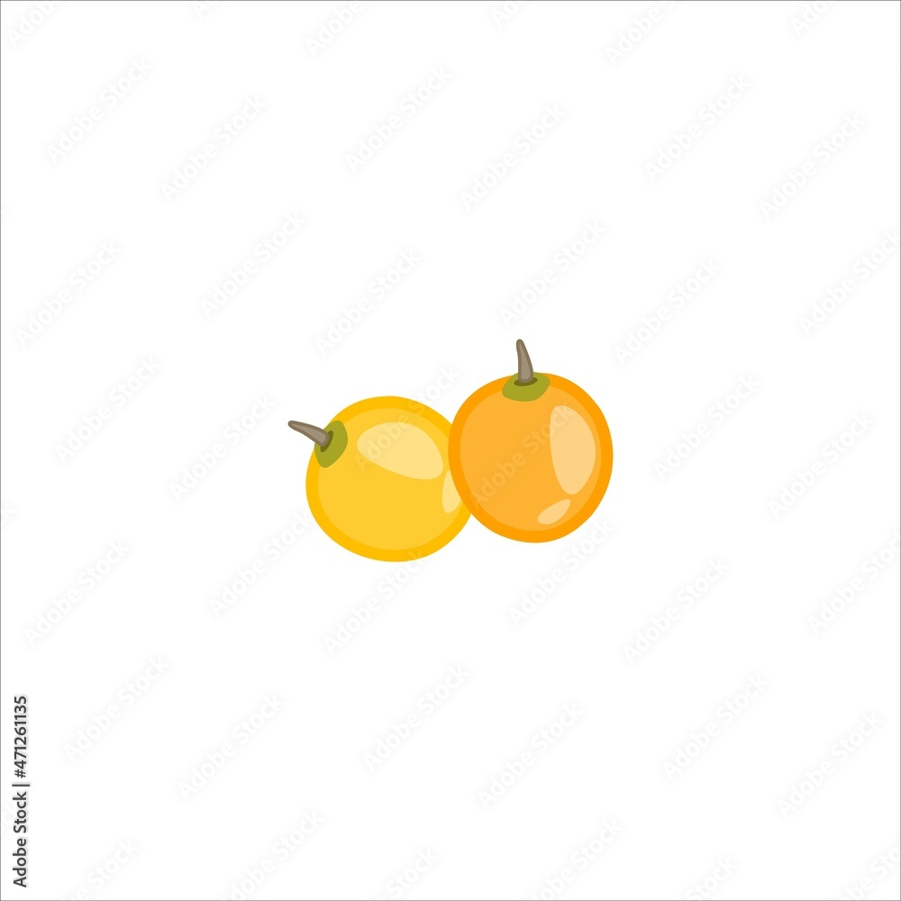 Half of fruit. Orange.