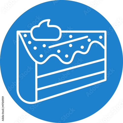 Dessert Line Circle Vector Icon Design