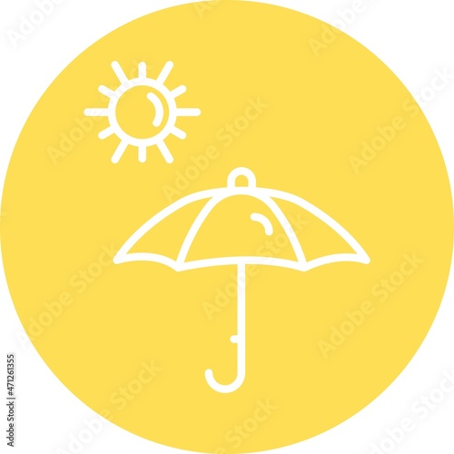  Weather Line Circle Vector Icon Design