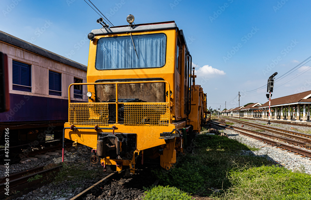 Train bogies during repairs in the station Train bogies during repairs in the station
