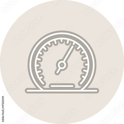 Barometre Line Circle Vector Icon Design