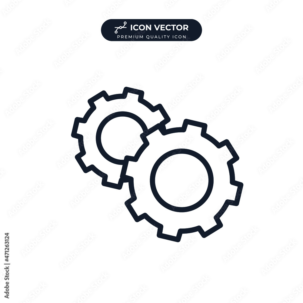 gear setting icon symbol template for graphic and web design collection logo vector illustration gear setting icon symbol template for graphic and web design collection logo vector illustration