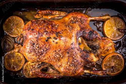 Roasted duck with orange  (Duck a l'Orange)