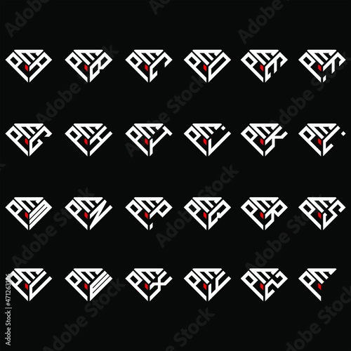 EPA to EPZ letter logo creative design, Multiple triple letter logo design