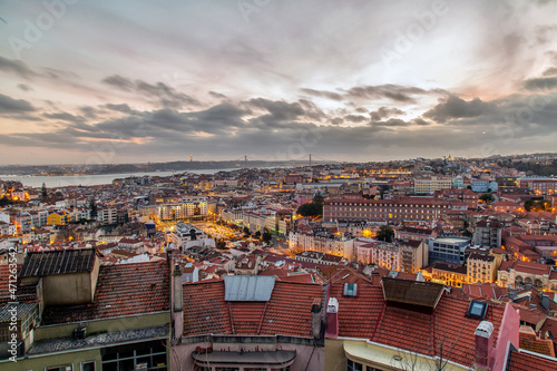 The roofs of Lisbon, Portugal