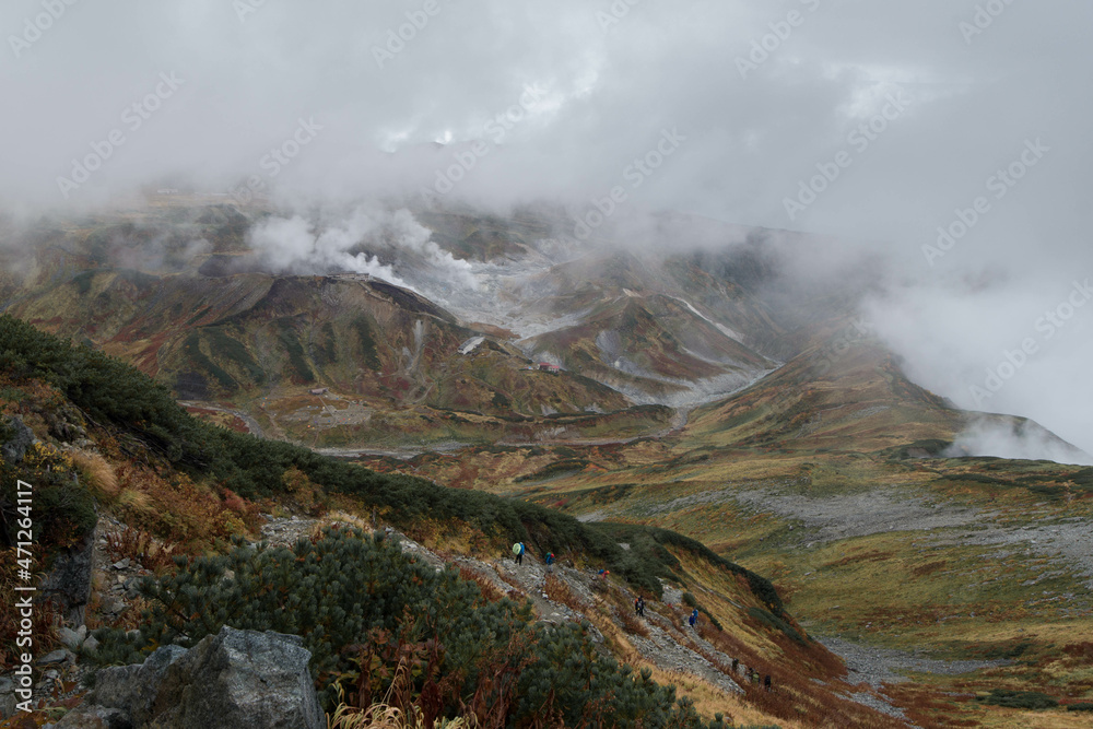 山登りの風景 山登りの風景