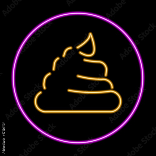 shit neon sign, modern glowing banner design, colorful modern design trends. Vector illustration.