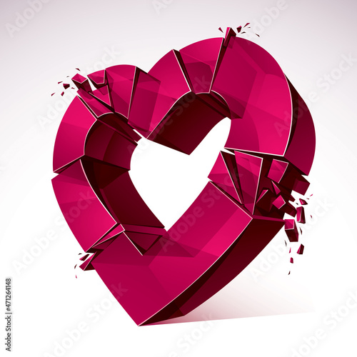 Broken Heart concept breaku...