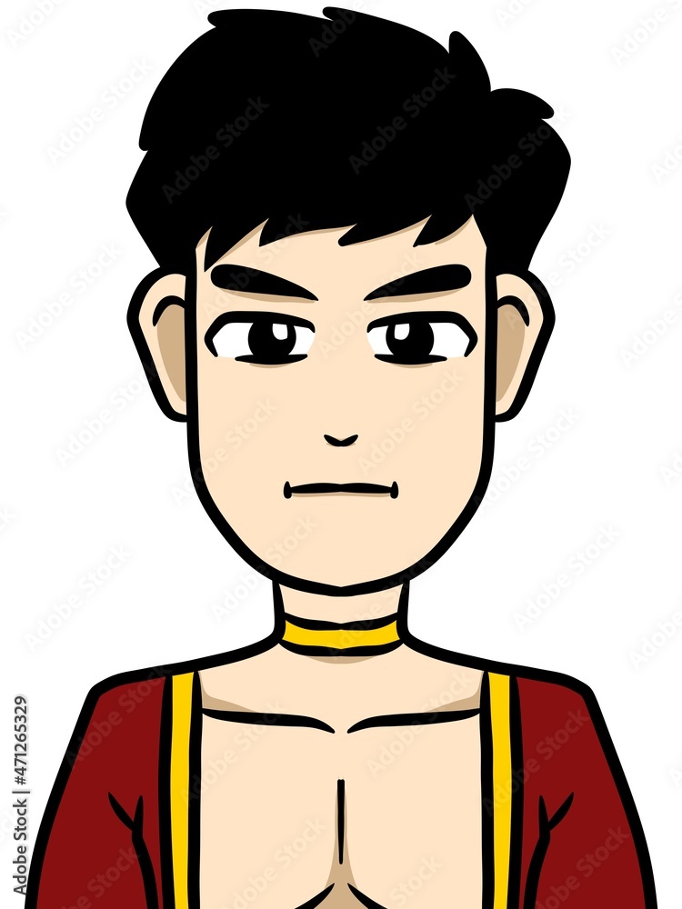 cute man cartoon on white background cute man cartoon on white background
