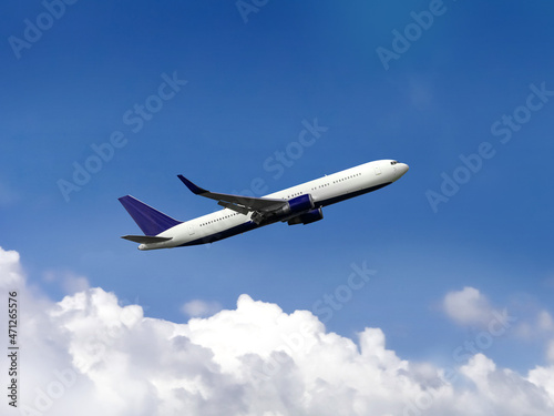 Image of aircraft taken from a distance, with blue sky in the background.