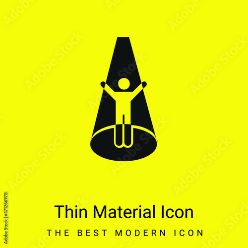Abducted Man minimal bright yellow material icon