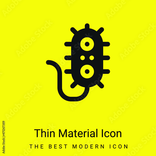Bacteria minimal bright yellow material icon