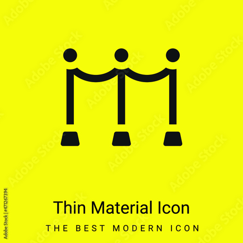 Barrier minimal bright yellow material icon