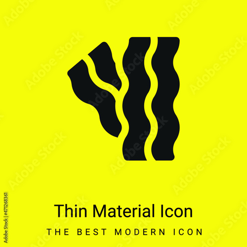 Bacon minimal bright yellow material icon