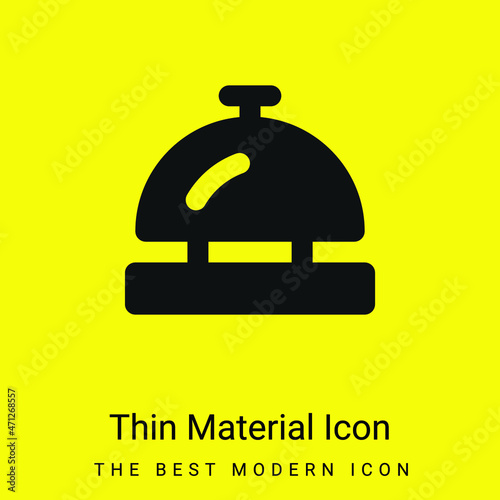 Bell minimal bright yellow material icon