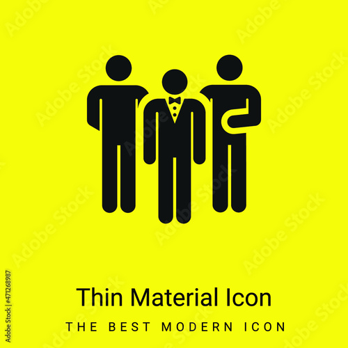 Bodyguard minimal bright yellow material icon