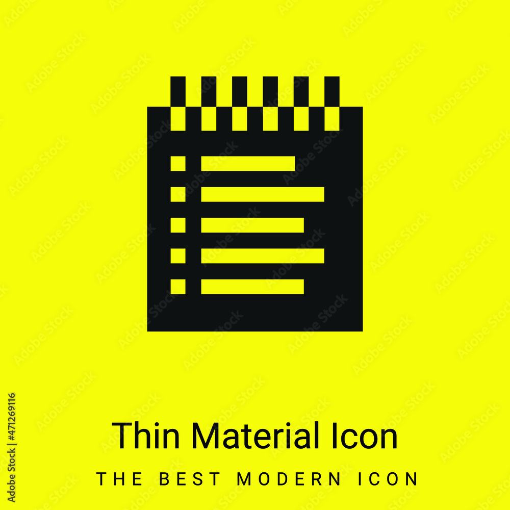 Booking List minimal bright yellow material icon