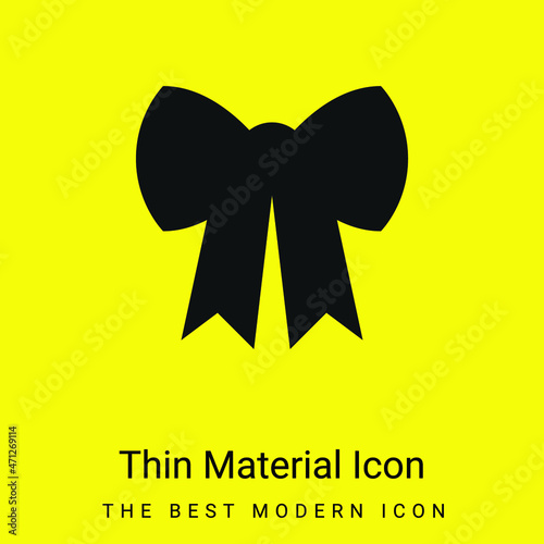 Bow minimal bright yellow material icon