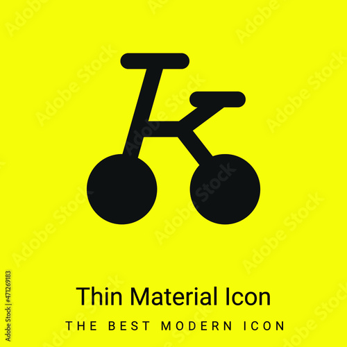 Bicycle minimal bright yellow material icon