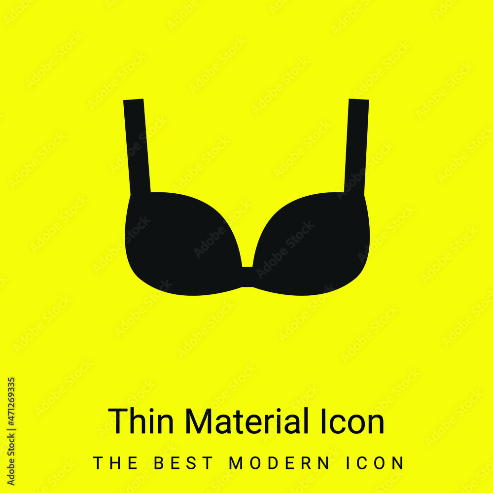 Bra minimal bright yellow material icon Bra minimal bright yellow material icon