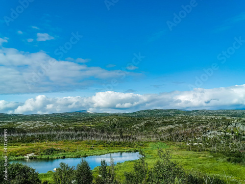 Foto lake and mountains , image taken in sweden, scandinavia, , europe