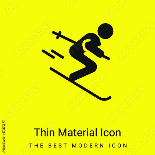 Alpine minimal bright yellow material icon