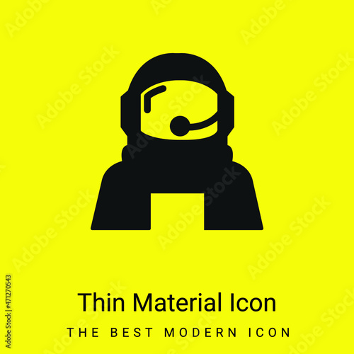 Astronaut Helmet Protection For Outer Space minimal bright yellow material icon