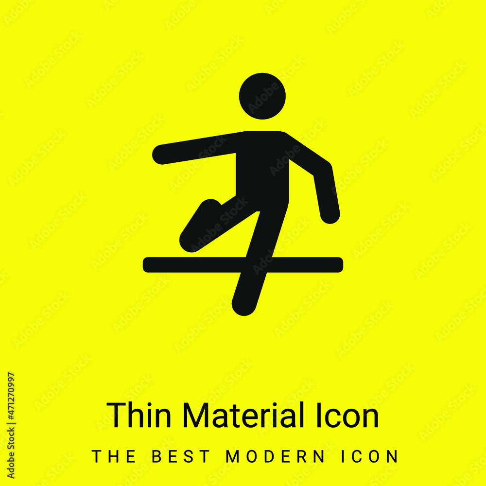 Athlete minimal bright yellow material icon Athlete minimal bright yellow material icon