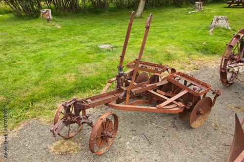 Exhibition of old agricultural machines in Laufas, Iceland, Europe
 photo